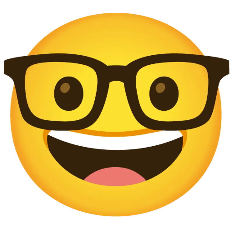 Emoji från en nerd/geek